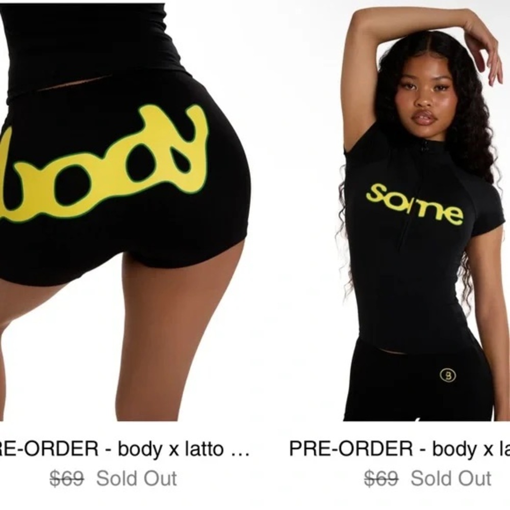BODY BY RAVEN TRACY X LATTO SET (NEW WITH TAGS AND ORIGINAL PACKAGING)